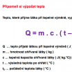 Výpočet tepla přijatého nebo odevzdaného při tepelné výměně